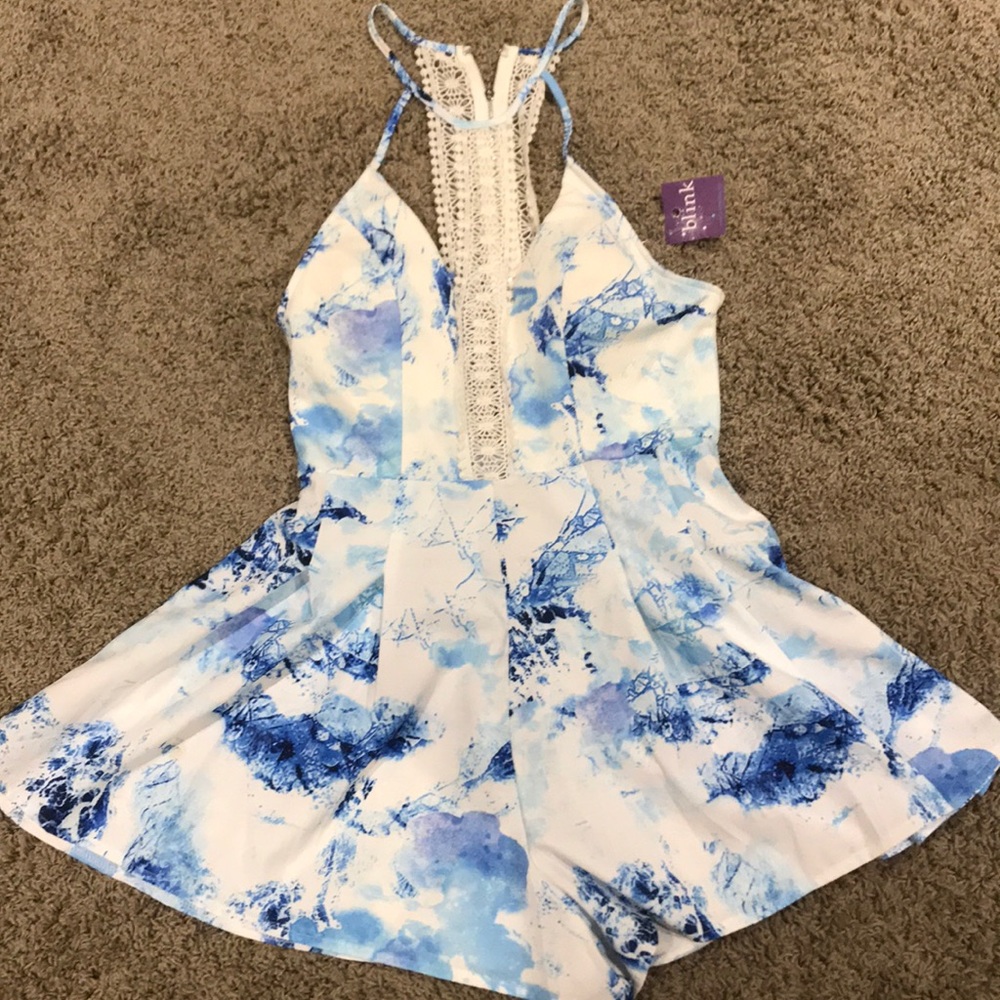 Blue&White Romper Med.